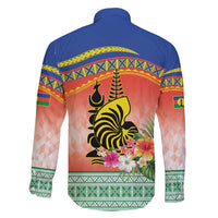 New Caledonia Nautilus Shell Family Matching Off The Shoulder Long Sleeve Dress and Hawaiian Shirt Polynesian Tropical Flowers LT9 - Polynesian Pride