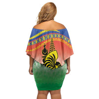 New Caledonia Nautilus Shell Family Matching Off Shoulder Short Dress and Hawaiian Shirt Polynesian Tropical Flowers LT9 - Polynesian Pride
