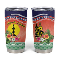 New Caledonia Nautilus Shell Tumbler Cup Polynesian Tropical Flowers LT9 Red - Polynesian Pride
