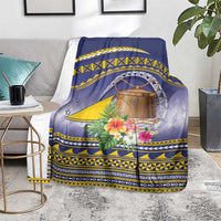 Tokelau Tuluma Blanket Polynesian Tropical Flowers