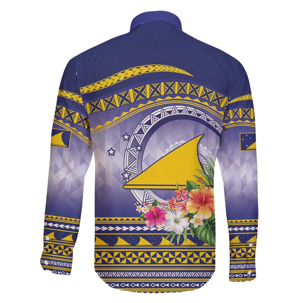 Tokelau Tuluma Family Matching Long Sleeve Bodycon Dress and Hawaiian Shirt Polynesian Tropical Flowers LT9 - Polynesian Pride
