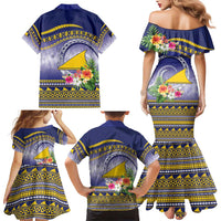Tokelau Tuluma Family Matching Mermaid Dress and Hawaiian Shirt Polynesian Tropical Flowers LT9 - Polynesian Pride