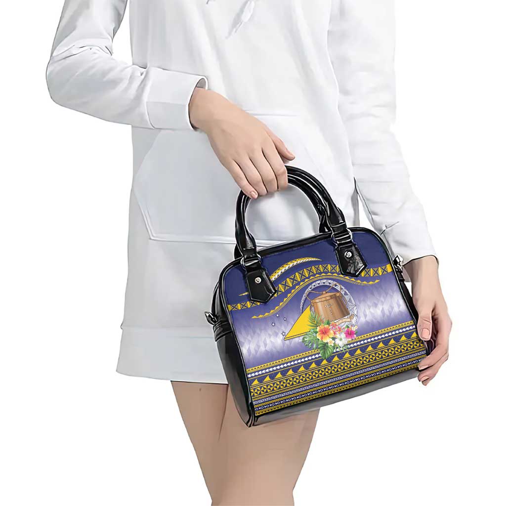 Tokelau Tuluma Shoulder Handbag Polynesian Tropical Flowers