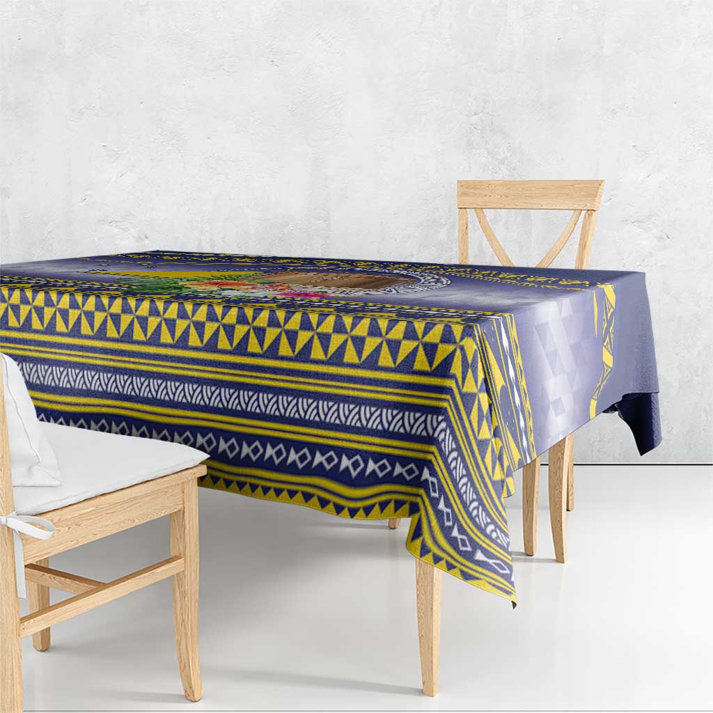Tokelau Tuluma Tablecloth Polynesian Tropical Flowers
