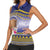 Tokelau Tuluma Women Sleeveless Polo Shirt Polynesian Tropical Flowers