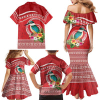 Wallis et Futuna Kingfisher Family Matching Mermaid Dress and Hawaiian Shirt Polynesian Tropical Flowers LT9 - Polynesian Pride