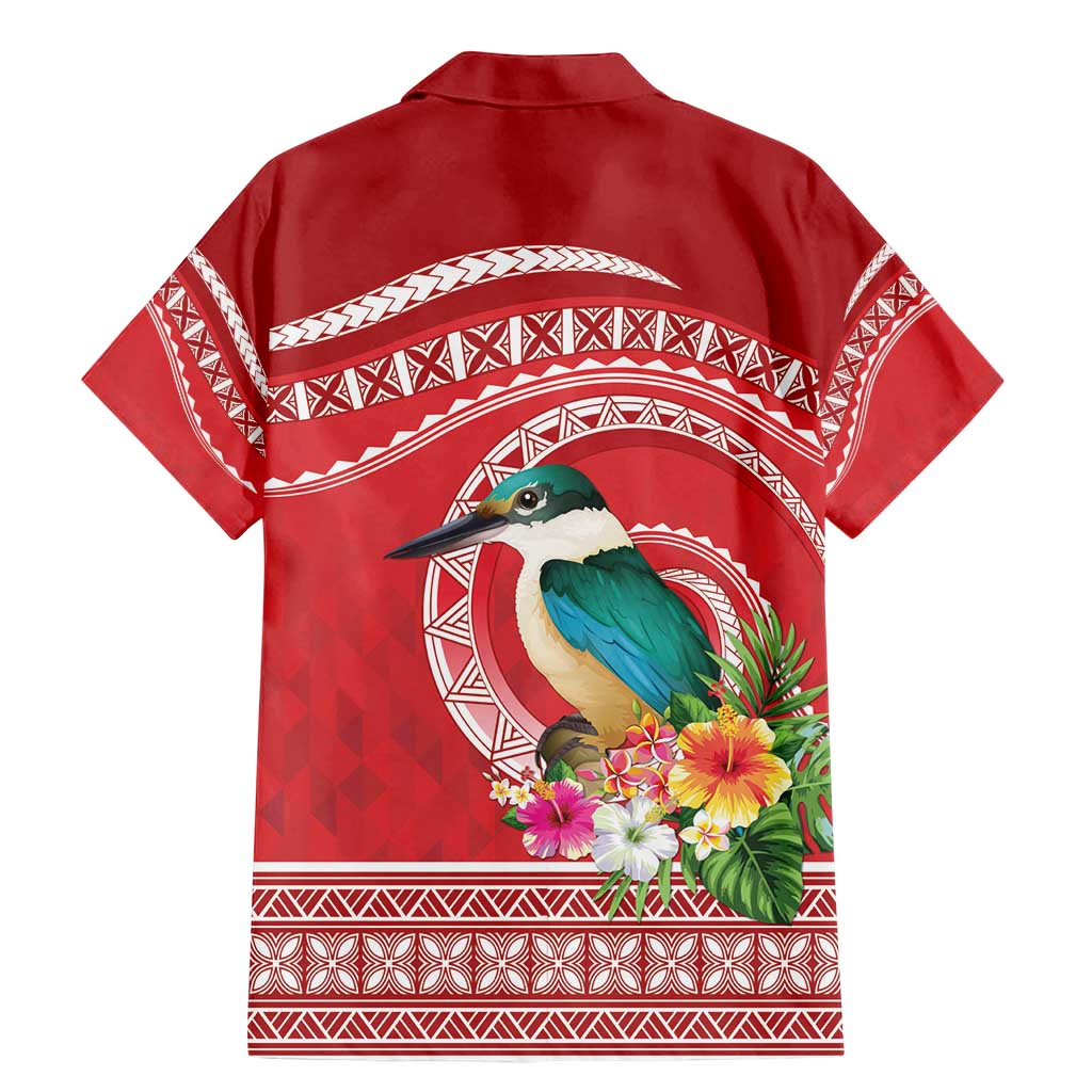 Wallis et Futuna Kingfisher Family Matching Mermaid Dress and Hawaiian Shirt Polynesian Tropical Flowers LT9 - Polynesian Pride
