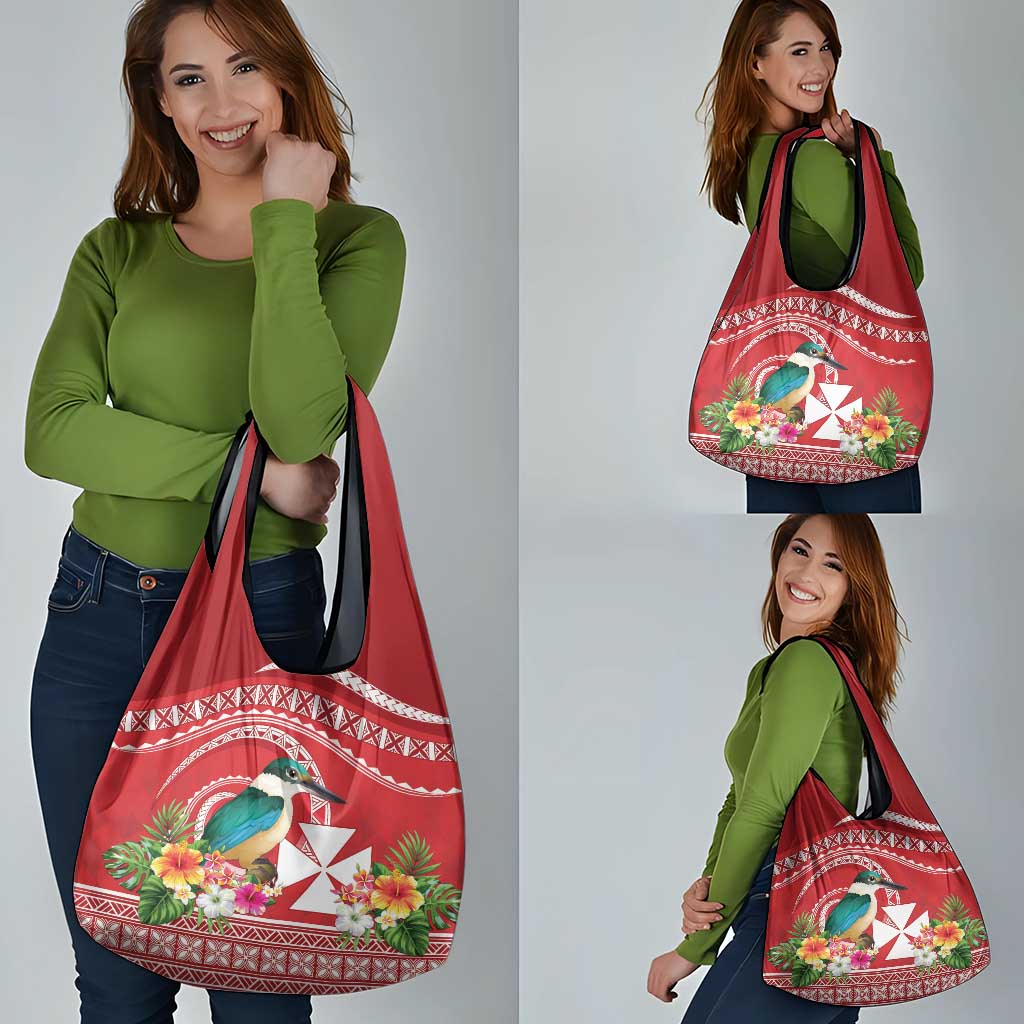 Wallis et Futuna Kingfisher Grocery Bag Polynesian Tropical Flowers LT9 - Polynesian Pride