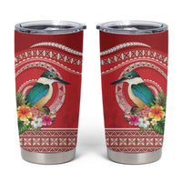Wallis et Futuna Kingfisher Tumbler Cup Polynesian Tropical Flowers LT9 Red - Polynesian Pride
