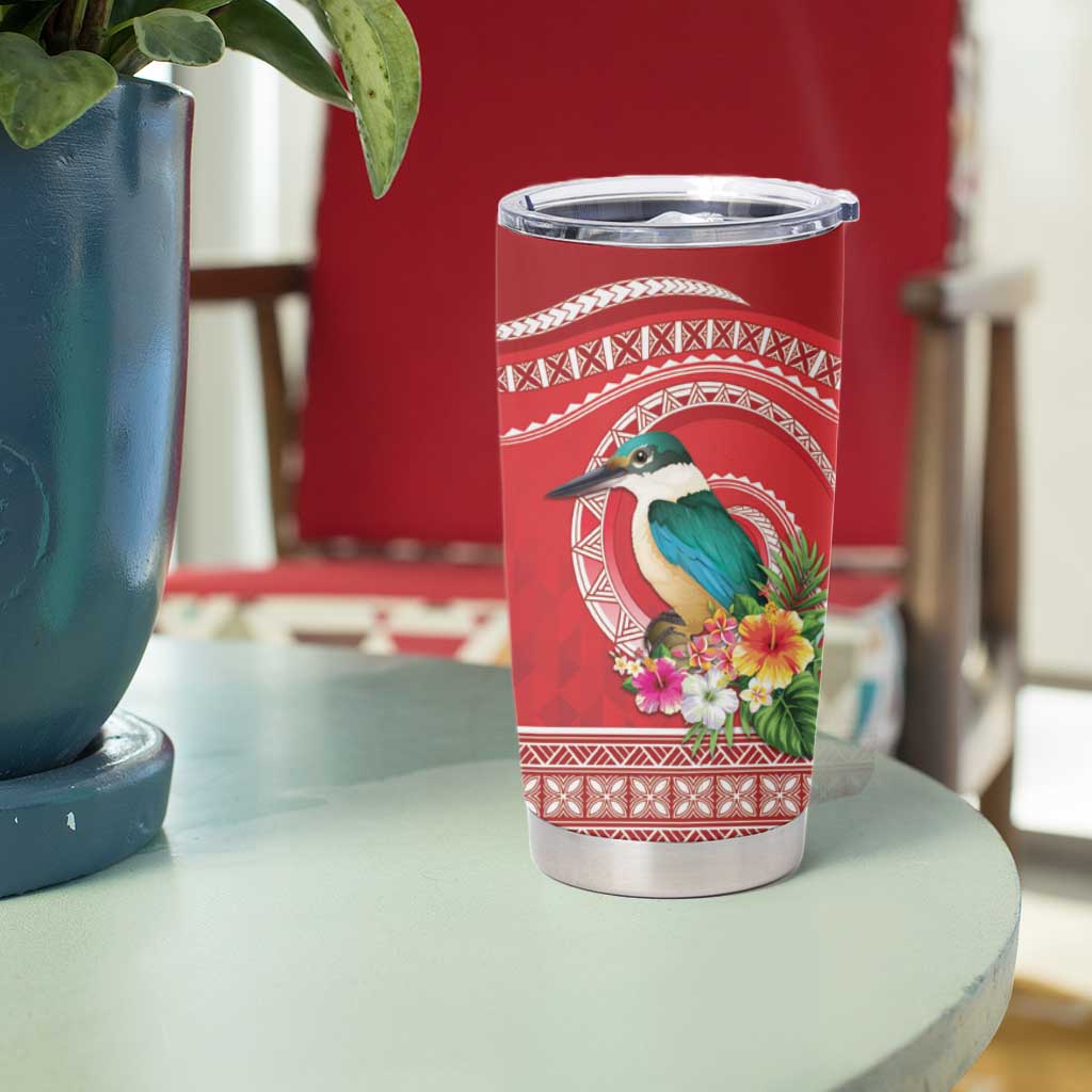 Wallis et Futuna Kingfisher Tumbler Cup Polynesian Tropical Flowers LT9 - Polynesian Pride