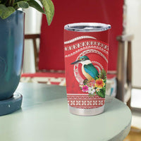 Wallis et Futuna Kingfisher Tumbler Cup Polynesian Tropical Flowers LT9 - Polynesian Pride