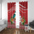Wallis et Futuna Kingfisher Window Curtain Polynesian Tropical Flowers