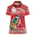 Wallis et Futuna Kingfisher Women Polo Shirt Polynesian Tropical Flowers