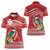 Wallis et Futuna Kingfisher Women Polo Shirt Polynesian Tropical Flowers