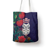 Maori Wheku Meri Kirihimete Personalised Tote Bag All Blue Indigenous Maori Motif - Polynesian Pride