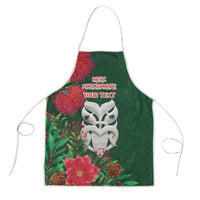 Maori Wheku Meri Kirihimete Personalised Apron All Green Indigenous Maori Motif - Polynesian Pride