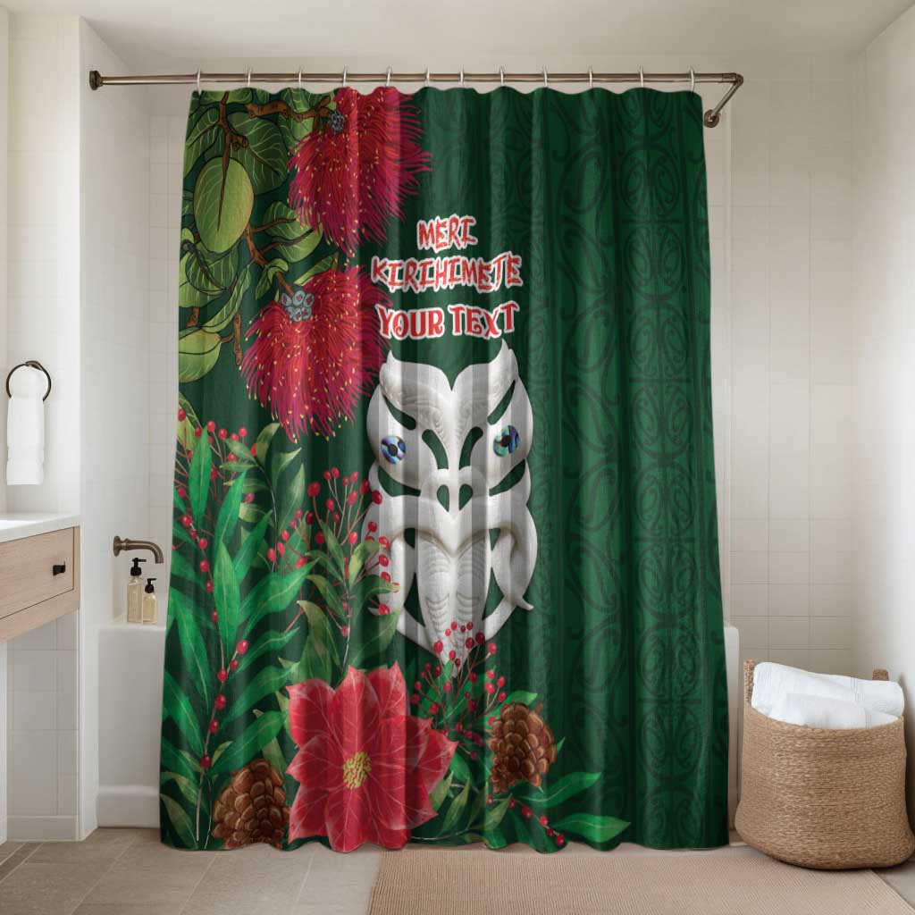 Maori Wheku Meri Kirihimete Personalised Bathroom Set All Green Indigenous Maori Motif - Polynesian Pride