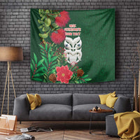 Maori Wheku Meri Kirihimete Personalised Tapestry All Green Indigenous Maori Motif - Polynesian Pride