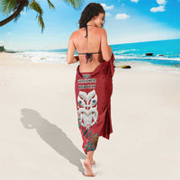 Maori Wheku Meri Kirihimete Personalised Sarong All Red Indigenous Maori Motif - Polynesian Pride