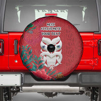 Maori Wheku Meri Kirihimete Personalised Spare Tire Cover All Red Indigenous Maori Motif - Polynesian Pride
