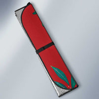 Tui Meri Kirihimete Personalised Auto Sun Shade Pohutukawa Flowers Red Motif - Polynesian Pride