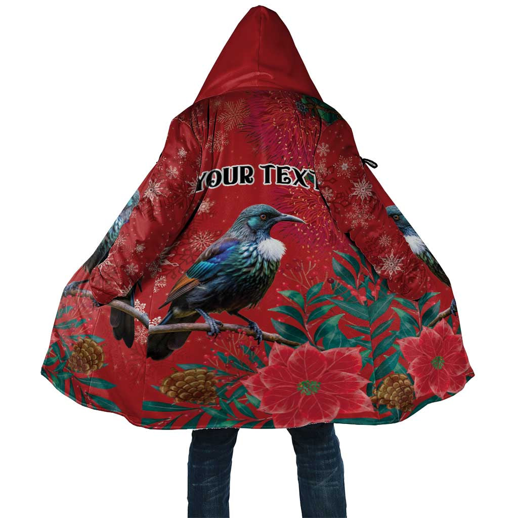 Tui Meri Kirihimete Personalised Cloak Pohutukawa Flowers Red Motif LT9 Unisex Red - Polynesian Pride