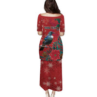 Tui Meri Kirihimete Personalised Puletasi Pohutukawa Flowers Red Motif - Polynesian Pride