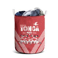 Mate Ma'a Tonga Laundry Basket Tongan Sipi Tau Ngatu Inspired Red LT9 - Polynesian Pride
