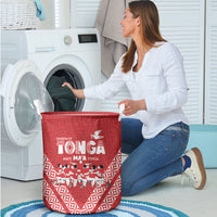 Mate Ma'a Tonga Laundry Basket Tongan Sipi Tau Ngatu Inspired Red LT9 - Polynesian Pride