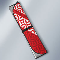 Mate Ma'a Tonga Auto Sun Shade Tongan Sipi Tau Ngatu Inspired Red LT9 - Polynesian Pride