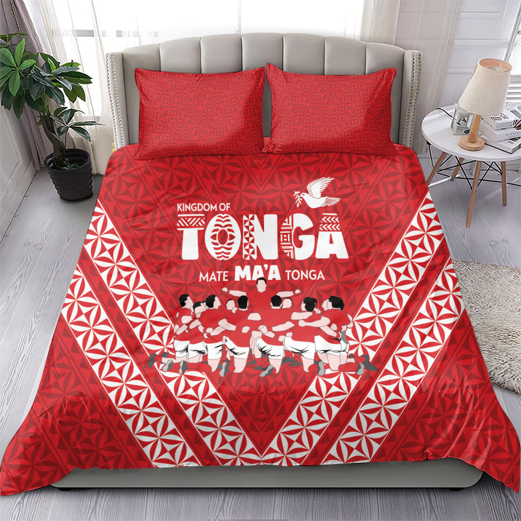 Mate Ma'a Tonga Bedding Set Tongan Sipi Tau Ngatu Inspired Red LT9 - Polynesian Pride