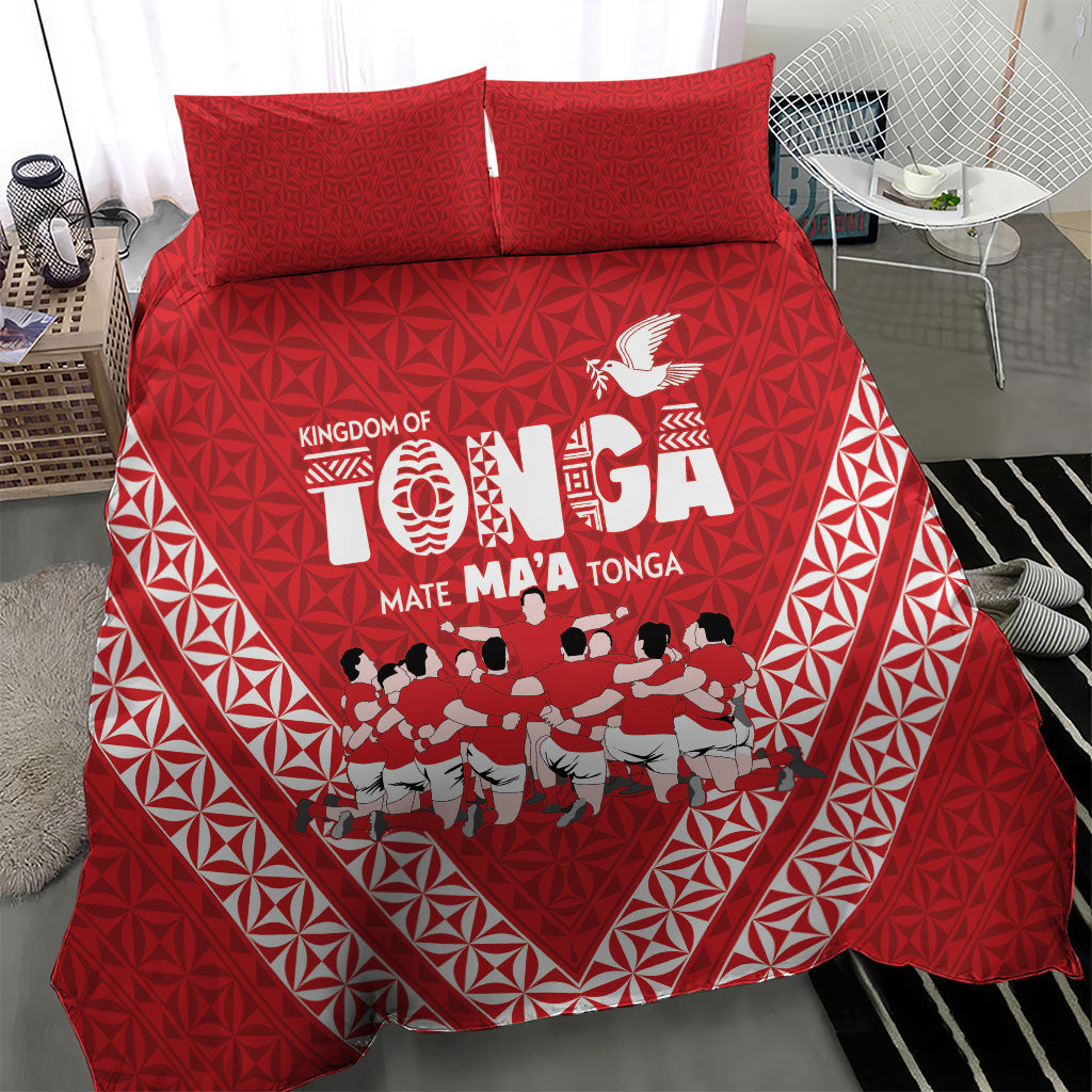 Mate Ma'a Tonga Bedding Set Tongan Sipi Tau Ngatu Inspired Red LT9 - Polynesian Pride