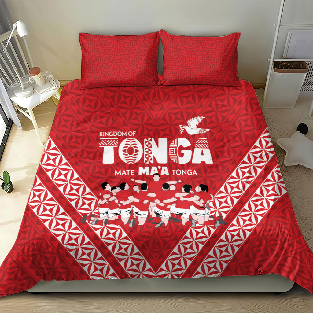 Mate Ma'a Tonga Bedding Set Tongan Sipi Tau Ngatu Inspired Red LT9 - Polynesian Pride