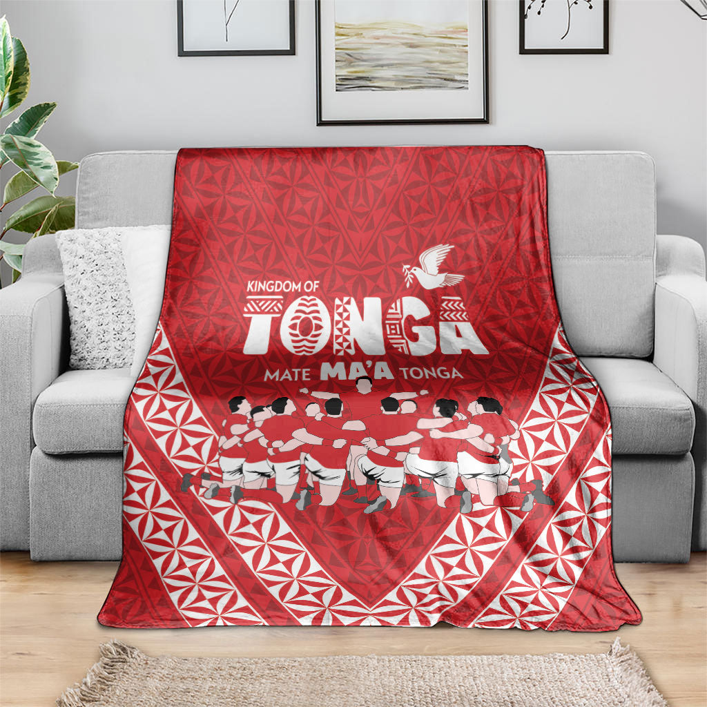 Mate Ma'a Tonga Blanket Tongan Sipi Tau Ngatu Inspired Red LT9 - Polynesian Pride