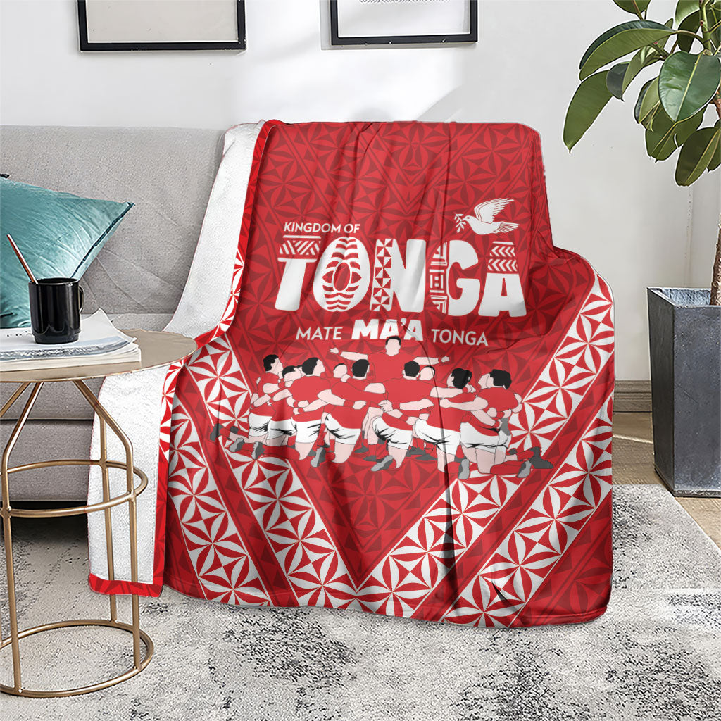 Mate Ma'a Tonga Blanket Tongan Sipi Tau Ngatu Inspired Red LT9 - Polynesian Pride