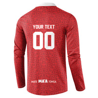 Mate Ma'a Tonga Custom Button Sweatshirt Tongan Sipi Tau Ngatu Inspired Red LT9 - Polynesian Pride