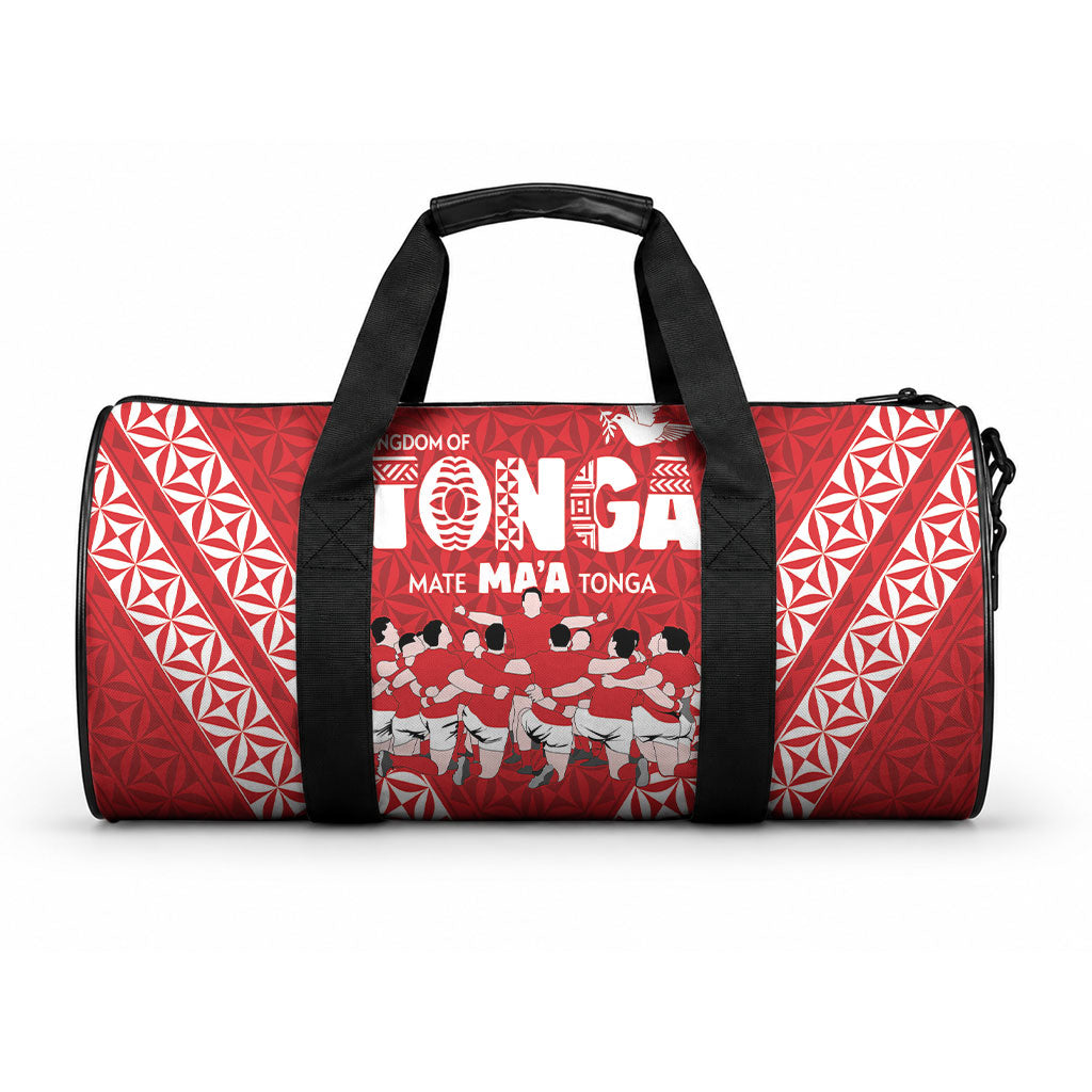 Mate Ma'a Tonga Duffle Bag Tongan Sipi Tau Ngatu Inspired Red LT9 One size Red - Polynesian Pride