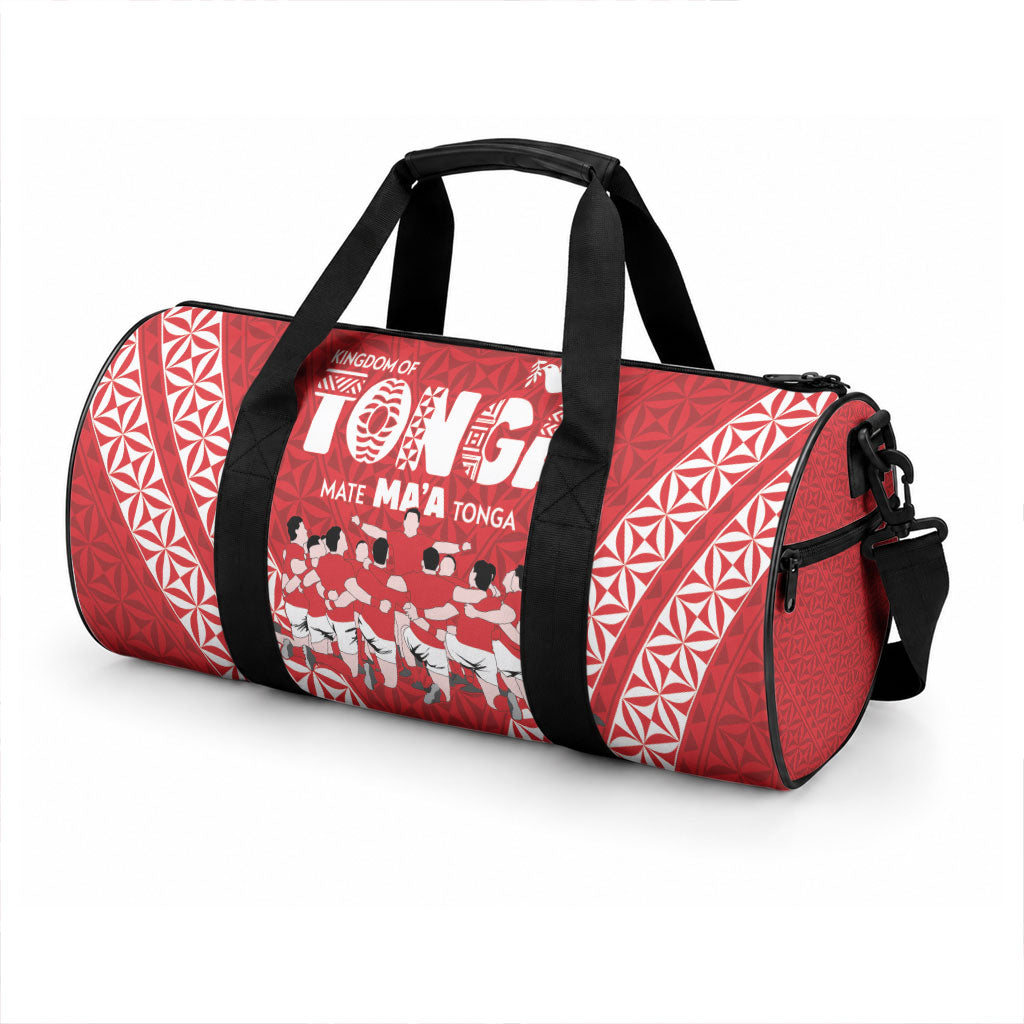 Mate Ma'a Tonga Duffle Bag Tongan Sipi Tau Ngatu Inspired Red LT9 - Polynesian Pride