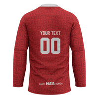 Mate Ma'a Tonga Custom Hockey Jersey Tongan Sipi Tau Ngatu Inspired Red LT9 - Polynesian Pride
