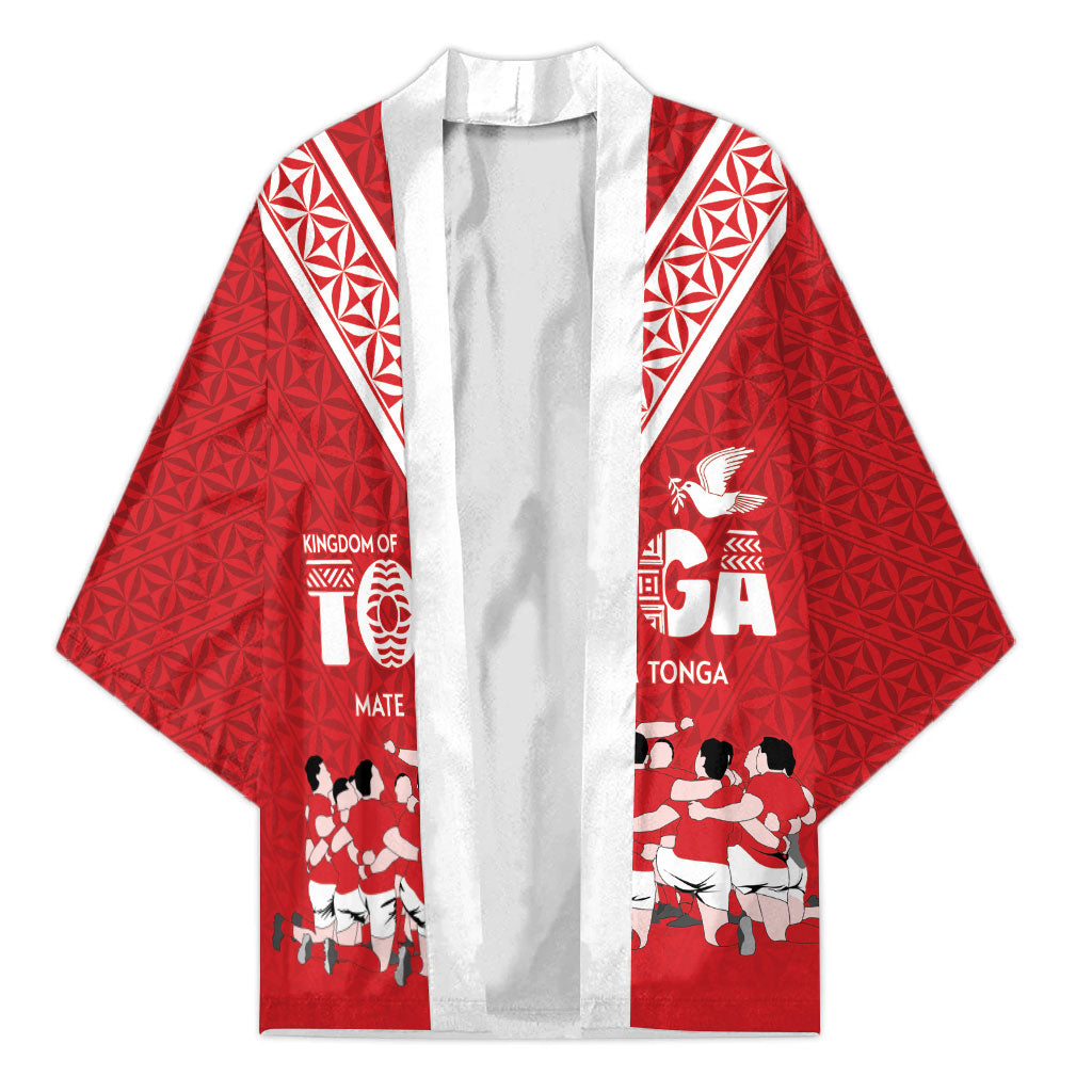 Mate Ma'a Tonga Custom Kimono Tongan Sipi Tau Ngatu Inspired Red LT9 Unisex Red - Polynesian Pride