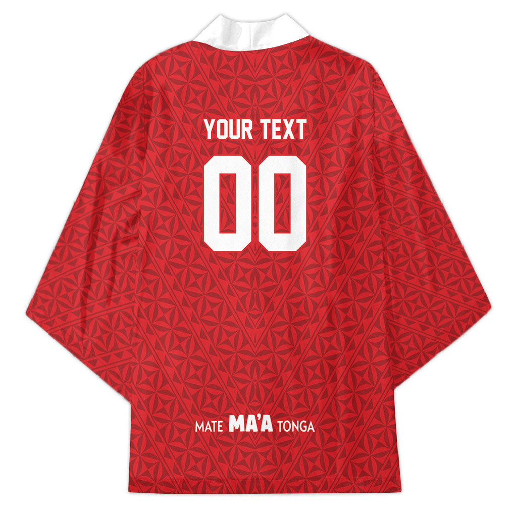 Mate Ma'a Tonga Custom Kimono Tongan Sipi Tau Ngatu Inspired Red LT9 - Polynesian Pride
