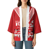 Mate Ma'a Tonga Custom Kimono Tongan Sipi Tau Ngatu Inspired Red LT9 - Polynesian Pride