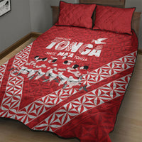 Mate Ma'a Tonga Quilt Bed Set Tongan Sipi Tau Ngatu Inspired Red LT9 - Polynesian Pride