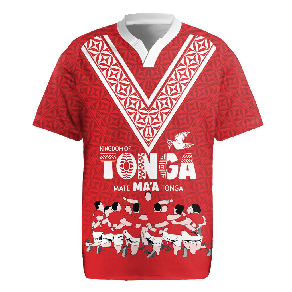 Mate Ma'a Tonga Custom Rugby Jersey Tongan Sipi Tau Ngatu Inspired Red LT9 Red - Polynesian Pride