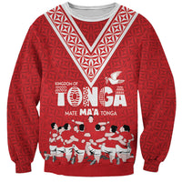 Mate Ma'a Tonga Custom Sweatshirt Tongan Sipi Tau Ngatu Inspired Red LT9 Unisex Red - Polynesian Pride
