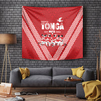 Mate Ma'a Tonga Tapestry Tongan Sipi Tau Ngatu Inspired Red