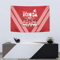 Mate Ma'a Tonga Tapestry Tongan Sipi Tau Ngatu Inspired Red