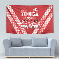 Mate Ma'a Tonga Tapestry Tongan Sipi Tau Ngatu Inspired Red