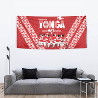 Mate Ma'a Tonga Tapestry Tongan Sipi Tau Ngatu Inspired Red