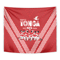 Mate Ma'a Tonga Tapestry Tongan Sipi Tau Ngatu Inspired Red